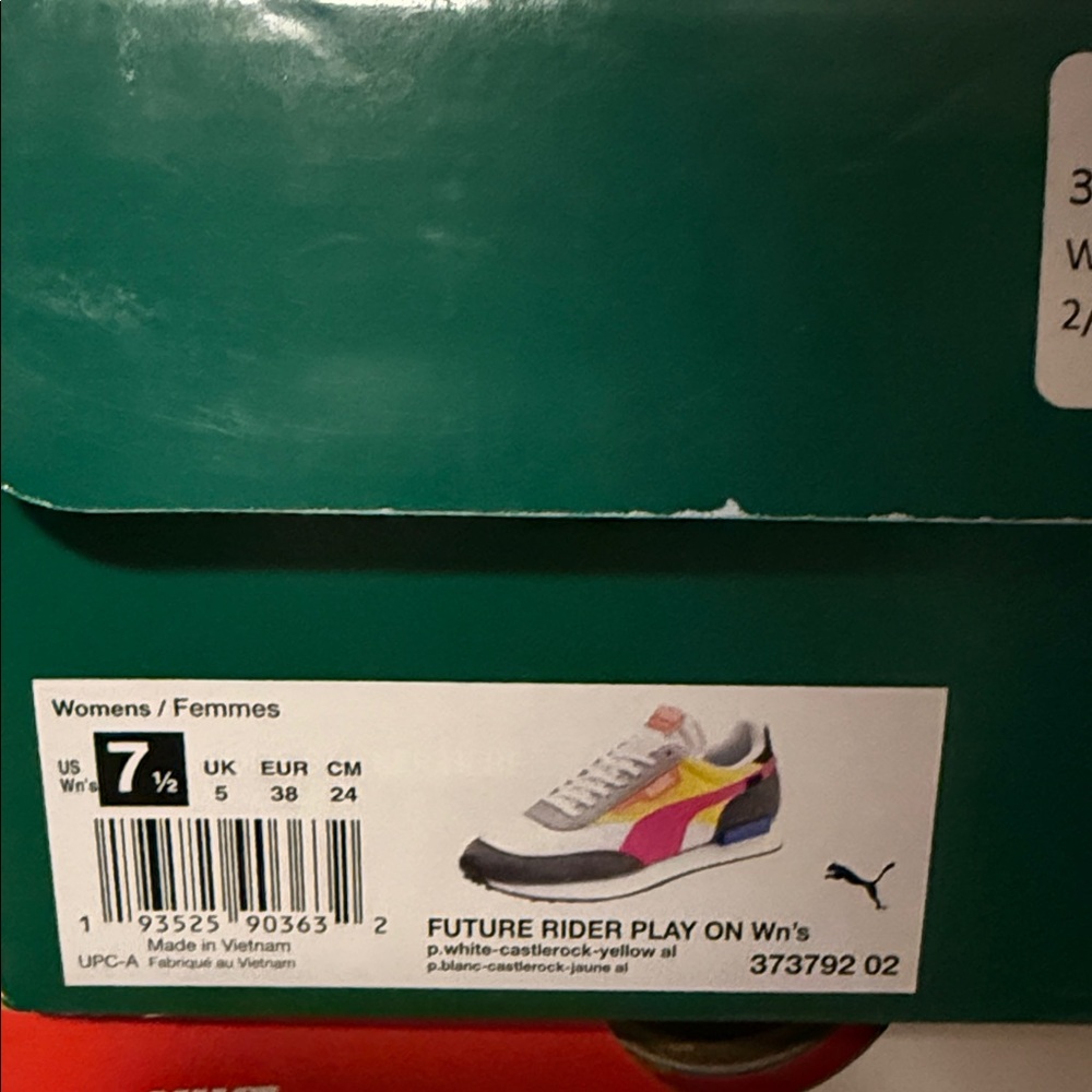Puma Bright Pink and Yellow Sneakers - Picture 3 of 4